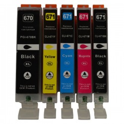 Canon PGI-670XL / CLI-671XL Value 5-Pack Compatible
